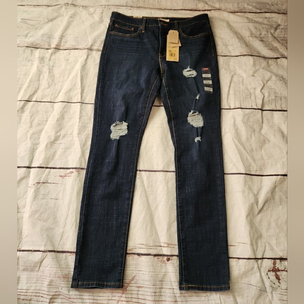 Levi's 311 Shaping Skinny Distressed Jeans Size 14‎ NWT